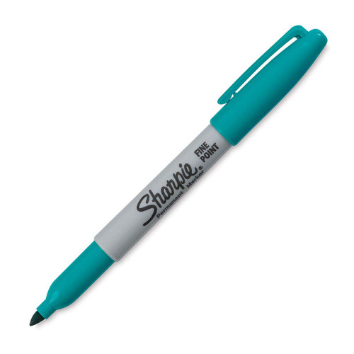 Sharpie Permanent Marker Pen Fine Point Aqua
