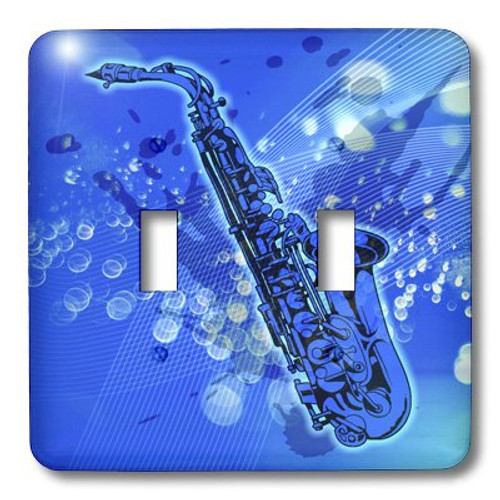 3dRose LLC lsp_34480_2 Blue Saxaphone Double Toggle Switch 3dRose LLC lsp_34480_2 Blue Saxaphone Double Toggle Switch