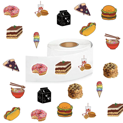 Food Stickers (500 PCS), 10 Graphic Cartoon Decal Rolls Self-Adhesive Seals for Kids Girls Boys Teens for Birthday Party Decoration for Water Bottle Laptop Scrapbook Card Envelope Food Stickers (500 PCS), 10 Graphic Cartoon Decal Rolls Self-Adhesive Seals for Kids Girls Boys Teens for Birthday Party Decoration for Water Bottle Laptop Scrapbook Card Envelope