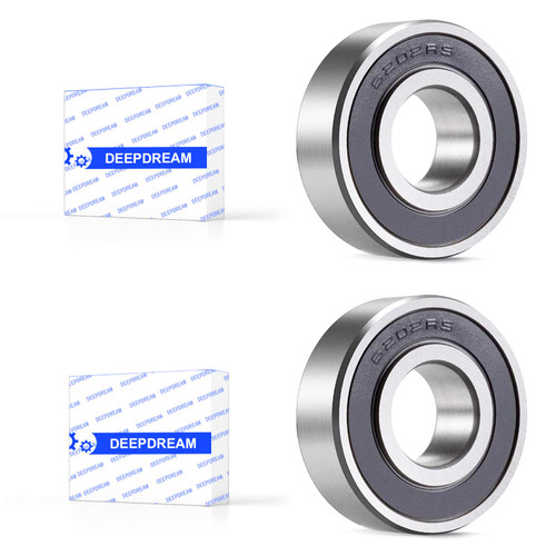 6202-2RS Deep Groove Ball Bearing 15x35x11mm Double Sealed Bearing Steel Pre-Lubricated and Stable Performance 6202-2RS Deep Groove Ball Bearing 15x35x11mm Double Sealed Bearing Steel Pre-Lubricated and Stable Performance