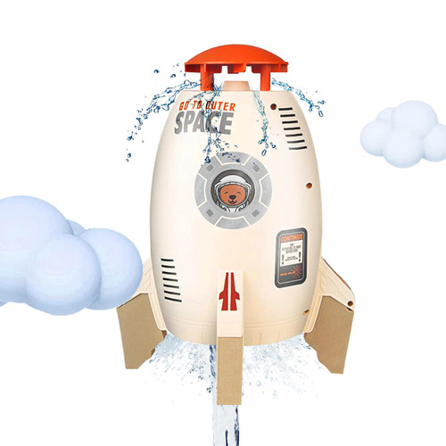 Rocket Sprinkler, Hydro Launch Water Rocket Outdoor Sprinkler Toy for Kids(Space Rocket)