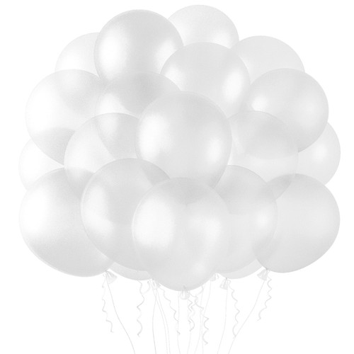 RUBFAC 65pcs Clear Latex Balloons, 12 Inches Helium Party Balloons with Ribbon for Wedding, Birthday, Graduation, Baby Shower, Bridal shower