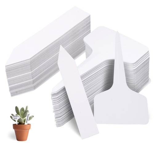 Plant Labels 200Pcs 4 Inch Plastic Waterproof Nursery Plant Tags for Outdoor, Garden Labels Markers Nursery Plant Tags Seed Labels Plant Markers for Garden Plant Label Stakes