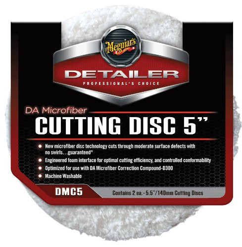Meguiar's 5" DA Microfiber Cutting Disc  Microfiber Pad for Paint Correction  DMC5, Pack of 2