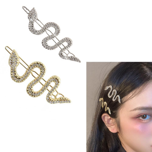 Metal Snake Rhinestone Hair Clip for Women Girls Snake Barrette Metal Snake Clips for Women Thick Thin Hair Non Slip Vintage Snake Hair Pins Snakes Barrettes Hairpins 2 Pcs Metal Snake Rhinestone Hair Clip for Women Girls Snake Barrette Metal Snake Clips for Women Thick Thin Hair Non Slip Vintage Snake Hair Pins Snakes Barrettes Hairpins 2 Pcs