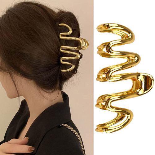 Snake Hair Claw Clip Gold Line Hair Clip Metal Snake Shape Creative Claw Clips for Women Girls Hair Accessories Fashionable Hair Claw Clips for Thick-gol Snake Hair Claw Clip Gold Line Hair Clip Metal Snake Shape Creative Claw Clips for Women Girls Hair Accessories Fashionable Hair Claw Clips for Thick-gol