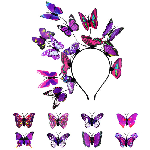 Orgoue Butterfly Fascinator Headband for Women Girls, Fairy Headband Butterfly Hair Accessories Butterfly Crown Butterfly Headpiece for Costume Party Orgoue Butterfly Fascinator Headband for Women Girls, Fairy Headband Butterfly Hair Accessories Butterfly Crown Butterfly Headpiece for Costume Party
