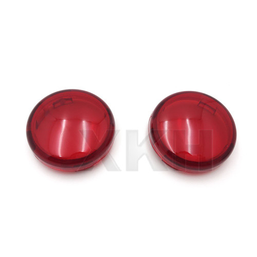 XKH- Turn Signal Lens Cover Top Clear Red Compatible with 00-13 Harley Softail Dyna Glide Sportster [B077VGGBCS]