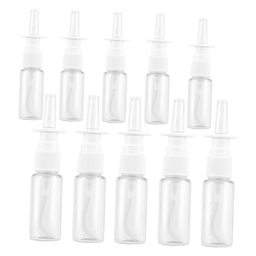 FRCOLOR 10pcs Rhinitis Spray Bottle Nasal Spray Container Nasal Sprayers Bottle Empty Water Sprayer Fine Mist Spray Bottle Plastic Container Cosmetic Travel Containers Dividing Bottles