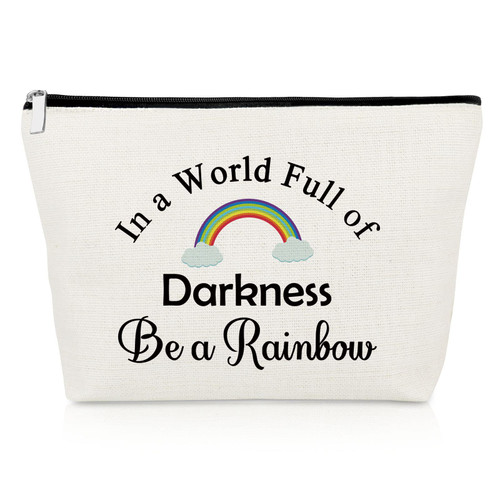 Rainbow Friend Gift Inspirational Makeup Bag Encouragement Gift for Daughter Sister Cosmetic Bag Motivational Gifts for Coworkers Friendship Birthday Gifts Rainbow Bridge Gift for Bestie Travel Pouch Rainbow Friend Gift Inspirational Makeup Bag Encouragement Gift for Daughter Sister Cosmetic Bag Motivational Gifts for Coworkers Friendship Birthday Gifts Rainbow Bridge Gift for Bestie Travel Pouch