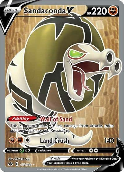 Sandaconda V - 175/198 - Full Art Ultra Rare - Sword & Shield - Chilling Reign