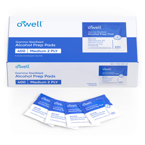 Alcohol Wipes, 400 Count | Medical & Professional Sterile Alcohol Prep Pads | Individually Wrapped 2-Ply Antiseptic Alcohol Pads Grreat for Fist Aid Kits & Personal Use | 400 Surgical Alcohol Swabs Alcohol Wipes, 400 Count | Medical & Professional Sterile Alcohol Prep Pads | Individually Wrapped 2-Ply Antiseptic Alcohol Pads Grreat for Fist Aid Kits & Personal Use | 400 Surgical Alcohol Swabs