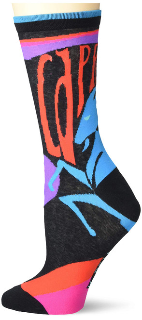 K. Bell Socks Women's Horoscope Novelty Crew Socks, Capricorn (Black), Shoe Size: 4-10