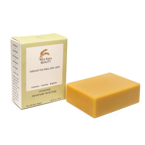 Rice Kasu Beauty All Natural Handmade Facial Soap, Unscented, 3 Ounce