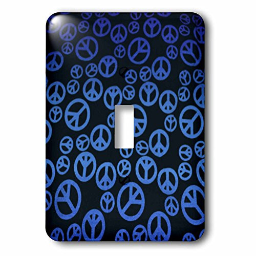 3dRose LLC lsp_60838_1 A Bunch Of Different Blue Peace Signs Single Toggle Switch
