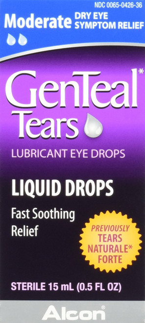 Genteal Tears Lubricant Eye Drops, Moderate Liquid Drops, 0.51 Fl Oz