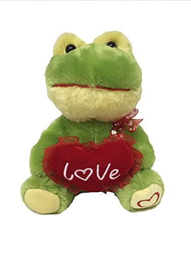 Calplush Valentine Friends 9" Frog Plush Animal Toy