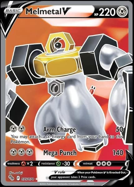 Melmetal V - 075/078 - Pokemon Go - Ultra Rare - Full Art Card