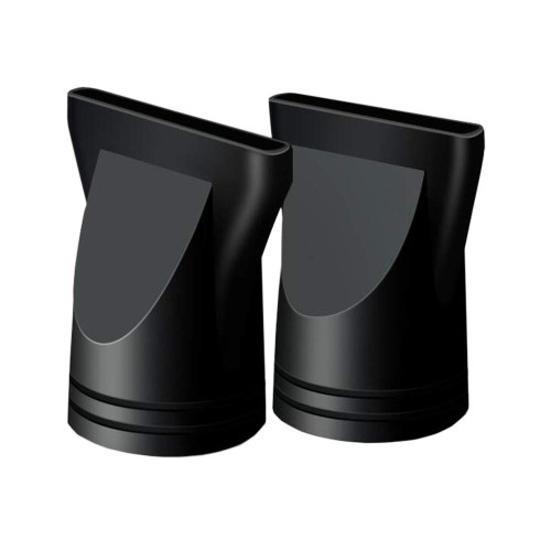 2 PCS/Set Professional Plastic Salon Hair Dryer Nozzle Replacement Narrow Concentrator Replacement Blow Flat Hairdressing Tool Fit for Outer Dia 4.2~4.6cm (Black)