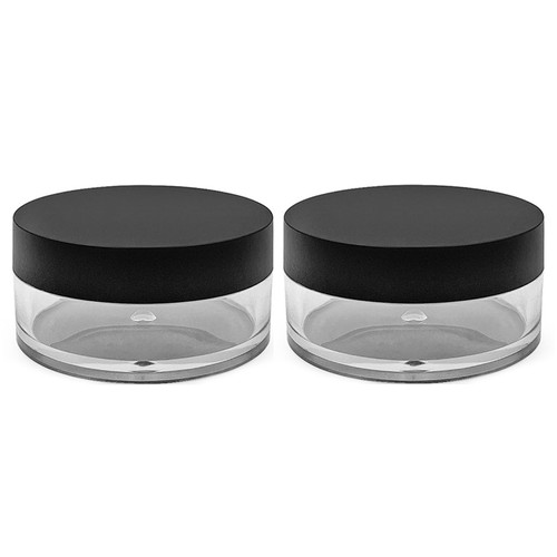 LZEDIRA 2 Pcs 50ml Loose Powder Container Travel Powder Container Makeup Powder Container Empty Powder Compact Empty Reusable Plastic Loose Powder Compact Container DIY Makeup Powder Case