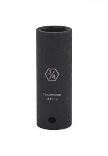 GearWrench 84561N 1/2" Drive 6 Point Deep Impact SAE Socket 1-5/16", Black