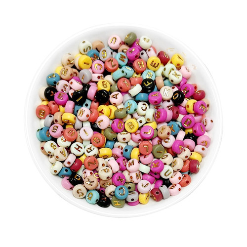 Anlan-angel 1000pcs 4x7mm Round Letter Beads,Colorful Acrylic Alphabet Beads with Gold Letters Bulk A-Z Beads for Jewelry Making DIY Bracelets Necklace Keychain, Anlan-angel 1000pcs 4x7mm Round Letter Beads,Colorful Acrylic Alphabet Beads with Gold Letters Bulk A-Z Beads for Jewelry Making DIY Bracelets Necklace Keychain,