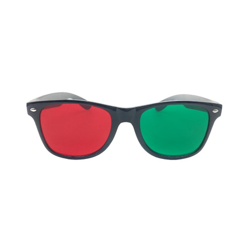 Wokyo Red Green Glasses Portable Sight Focusing Convergence Training Glasses Children Adult Home Eye Training Amblyopia Exotropia Adapt to 4 Hole Lamp Filter