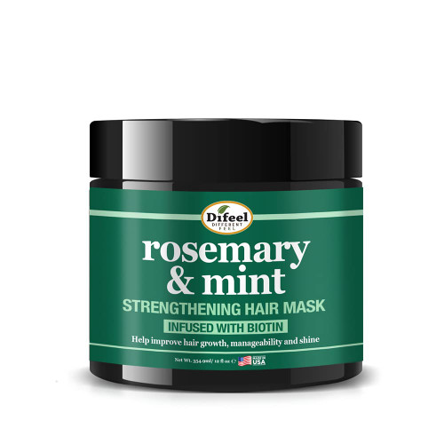 Difeel Rosemary and Mint Strengthening Hair Mask with Biotin 12 oz. - Strengthening Hair Mask made with Natural Rosemary Oil for Hair Growth Difeel Rosemary and Mint Strengthening Hair Mask with Biotin 12 oz. - Strengthening Hair Mask made with Natural Rosemary Oil for Hair Growth