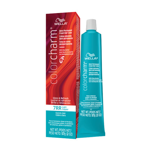 WELLA Color Charm Demi Permanent Hair Color, 7RR Light Copper 2 oz WELLA Color Charm Demi Permanent Hair Color, 7RR Light Copper 2 oz