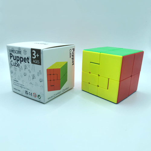 AI-YUN 3x3 Puppet Speed Cube, 3x3 Bandage Magic Cube, Brain Teaser Puzzle Toys, Limited Rotation, Creative New Cube (Version 2)