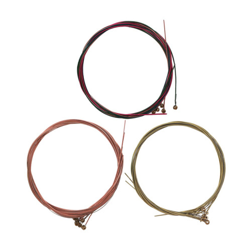 ERINGOGO 3pcs Acoustic Guitar String Gitarre Instrument Brass Guitar Strings Colorful Guitar Strings Accessory Parts Well-balanced Acoustic Tone Guitar Steel Wire Guitar Parts Ballad