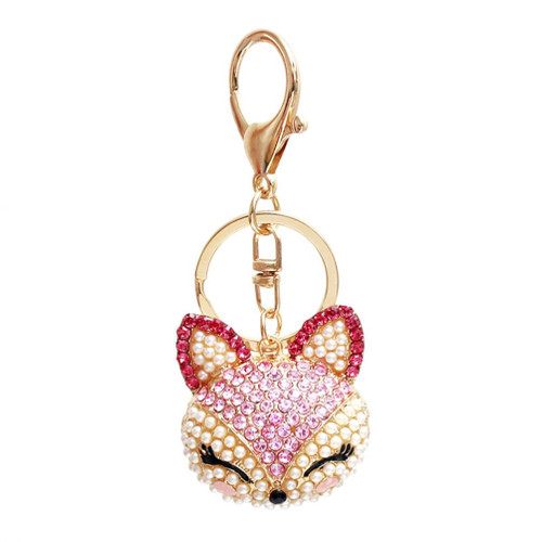 VICASKY Hanging Keychains Gift Keyrings Metal Keychain Pearl Keychain Metal Key Ring Key Chain Alloy
