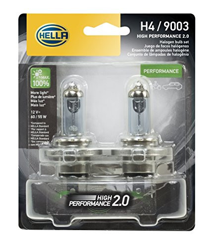 HELLA 2.0TB HP2.0-60/55W High Performance 9003 Bulbs, 12V, 60/55W, 2 Pack