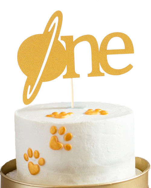 Gold Planet One Cake Topper - Space Theme Baby First Birthday Party Cake Decoration Supplies,1st Birthday Party Photo Booth Props Gold Planet One Cake Topper - Space Theme Baby First Birthday Party Cake Decoration Supplies,1st Birthday Party Photo Booth Props