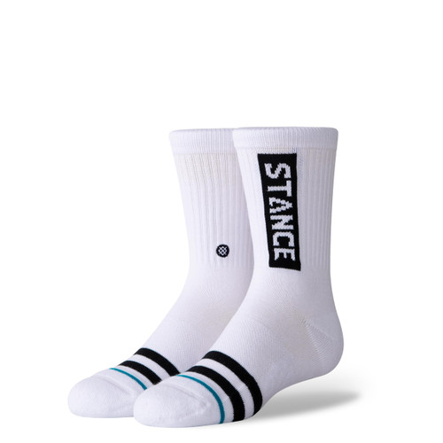 Stance Crew OG St Kids Socks (Medium, White)