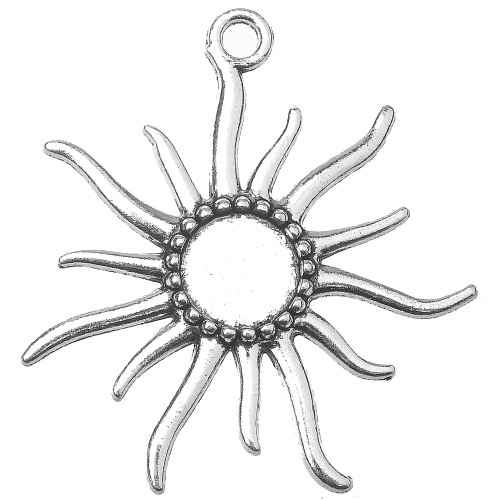 15Pcs 12mm Cabochon Setting Sun Charms 4520mm DIY Jewelry Making Pendant Fit Necklace Vintage Antique Silver,Antique Bronze (Antique Silver) 15Pcs 12mm Cabochon Setting Sun Charms 4520mm DIY Jewelry Making Pendant Fit Necklace Vintage Antique Silver,Antique Bronze (Antique Silver)