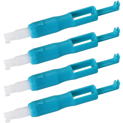 LUORNG 4PCS Automatic Needle Threader Needle Threading Tool Machine Needle Inserter Threader-Sewing Needle Inserter, Blue