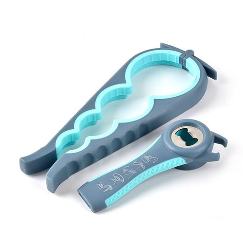 Latest Jar Opener Bottle Opener for Weak Hands, 6 in 1 Multi Function Can Opener Bottle Opener Kit with Silicone Handle Easy to Use for Children, Elderly and Arthritis Sufferers (blue-gray) Latest Jar Opener Bottle Opener for Weak Hands, 6 in 1 Multi Function Can Opener Bottle Opener Kit with Silicone Handle Easy to Use for Children, Elderly and Arthritis Sufferers (blue-gray)