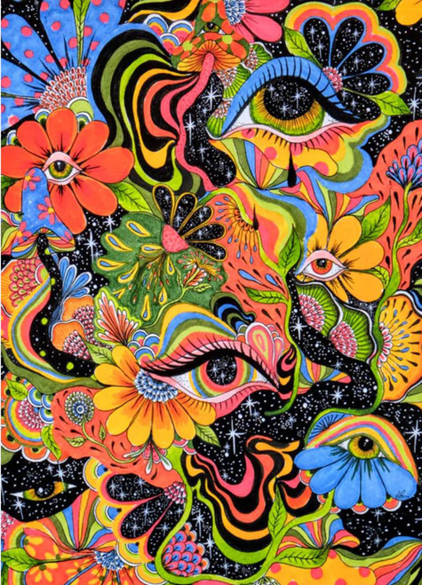 DAICHEL Trippy Diamond Art Painting Kits - Full Drill Diamond Dots Paintings for Beginners, Round 5D Paint with Diamonds Pictures Gem DIY Adult Crafts 12x16inch DAICHEL Trippy Diamond Art Painting Kits - Full Drill Diamond Dots Paintings for Beginners, Round 5D Paint with Diamonds Pictures Gem DIY Adult Crafts 12x16inch