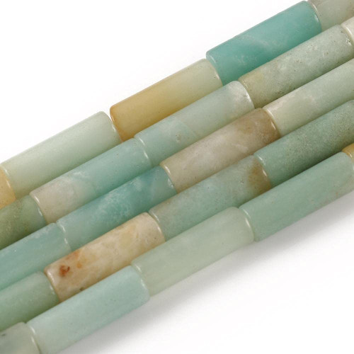 HAAMIIQII 28-30pcs 4x13mm Natural Amazonite Beads Column Cylinder Tube Loose Gemstone Beads for Jewelry Making DIY Bracelet Necklace HAAMIIQII 28-30pcs 4x13mm Natural Amazonite Beads Column Cylinder Tube Loose Gemstone Beads for Jewelry Making DIY Bracelet Necklace
