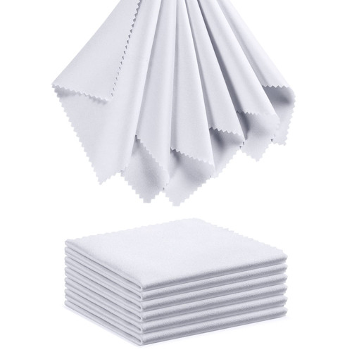 Eyeglass Cleaning Cloth Glasses Cleaner 12Pack Microfiber Lens Cleaner Eyewear Sunglass Wipes for Glass Jewelry Screen Camera Lint Free Thick 5x6 Inch (White, 5x6) Eyeglass Cleaning Cloth Glasses Cleaner 12Pack Microfiber Lens Cleaner Eyewear Sunglass Wipes for Glass Jewelry Screen Camera Lint Free Thick 5x6 Inch (White, 5x6)