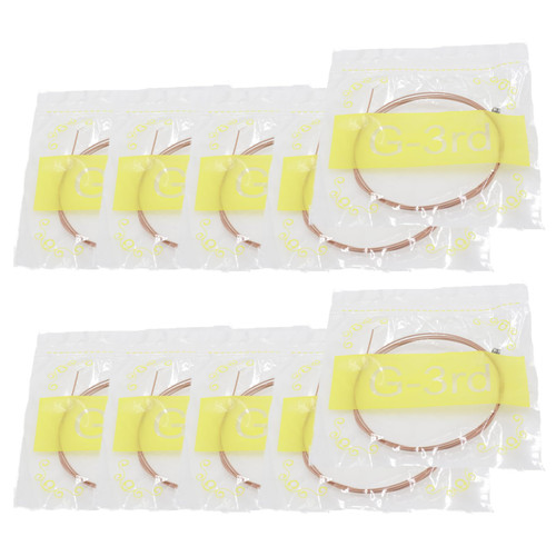 Cheerock 10-Pack Single Guitar Strings for Acoustic Guitars, Brass Guitar String G-3rd, Guitar Replacement Steel String, Bright and Well-Balanced Tone Light Tension