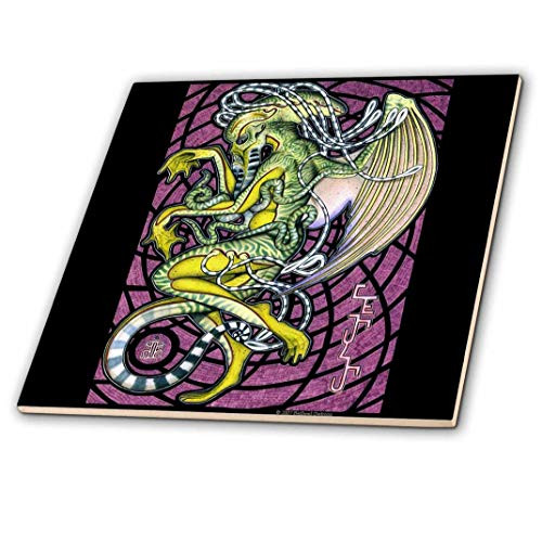 3dRose ct_156833_7 Dread Cthulhu Lovecraft Mythos Elder God Horror Art-Glass Tile, 8-Inch