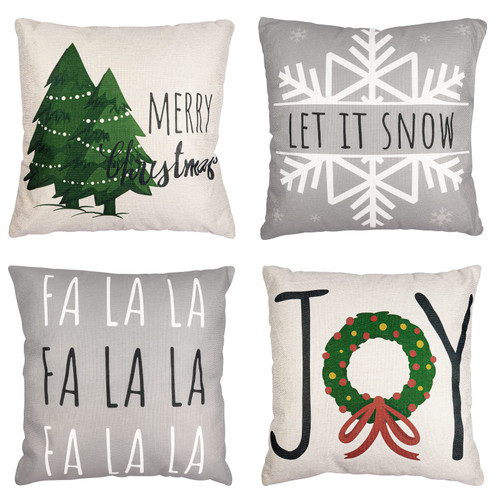 Christmas Pillow Covers 18x18 Set of 4 Winter Throw Pillow Covers Holiday Buffalo Plaid Pillow Covers Merry Christmas Pillows for Couch Sofa Home Decor Xmas Cushion Covers Indoor Decor Thicker Christmas Pillow Covers 18x18 Set of 4 Winter Throw Pillow Covers Holiday Buffalo Plaid Pillow Covers Merry Christmas Pillows for Couch Sofa Home Decor Xmas Cushion Covers Indoor Decor Thicker