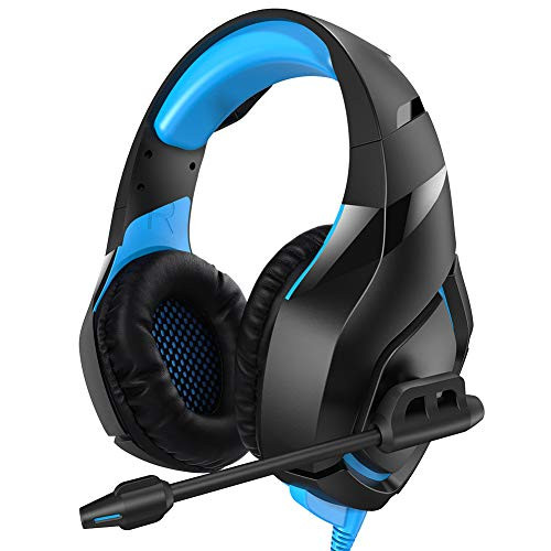 RUNMUS Gaming Headset PS4 Headset with 7.1 Stereo Surround Sound, Xbox One Headset with Noise Canceling Mic, Works On PC, PS4, Xbox One (Adapter Needed)