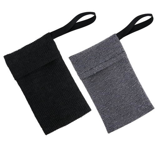 Travel Soap Saver Bag 2 Pcs Soap Pocket Exfoliating Soap Saver Pouch Rough Mesh Bar Soap Bags for Shower, Body Foam Scrubber Exfoliating Shower Sponge