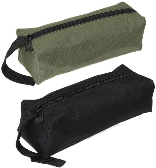 Sanseenia 2 Pack Heavy Duty Canvas Zipper Tool Bag, Small Zipper Tool Pouch, Multi-purpose Hand Tool Pouch Tote Bag, Utility tools Organizer Storage Bag, Canvas Pouch with Zipper