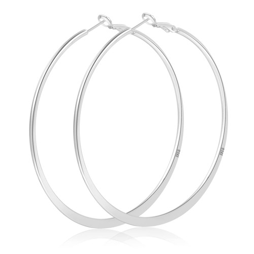 ??? ???????? ?????? ???? ???????? Large Silver Hoop Earrings for Women Lightweight Flat 925 Sterling Silver Hoop Earrings for Women Hypoallergenic Big Silver Hoop Earrings Multiple Sizes Thin Hoop Earrings 20/30/40/50/60/70mm PABBEU ??? ???????? ?????? ???? ???????? Large Silver Hoop Earrings for Women Lightweight Flat 925 Sterling Silver Hoop Earrings for Women Hypoallergenic Big Silver Hoop Earrings Multiple Sizes Thin Hoop Earrings 20/30/40/50/60/70mm PABBEU
