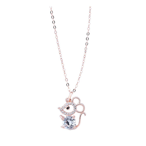 Happyyami Rose Gold Necklace Chain Crystal Necklaces S925 Sterling Rat Crystal Pendant Necklace Jewelry Animal Pendant Necklace for Women (Rose Gold) Womens Necklaces Crystal Necklace Happyyami Rose Gold Necklace Chain Crystal Necklaces S925 Sterling Rat Crystal Pendant Necklace Jewelry Animal Pendant Necklace for Women (Rose Gold) Womens Necklaces Crystal Necklace