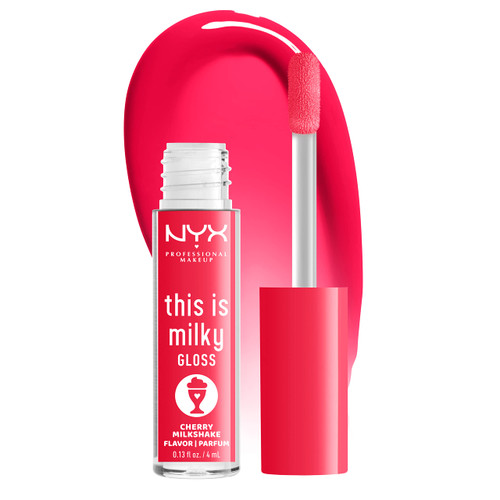 NYX PROFESSIONAL MAKEUP This Is Milky Gloss, Lip Gloss with 12 Hour Hydration, Vegan - Cherry Milkshake (Cherry Pink)